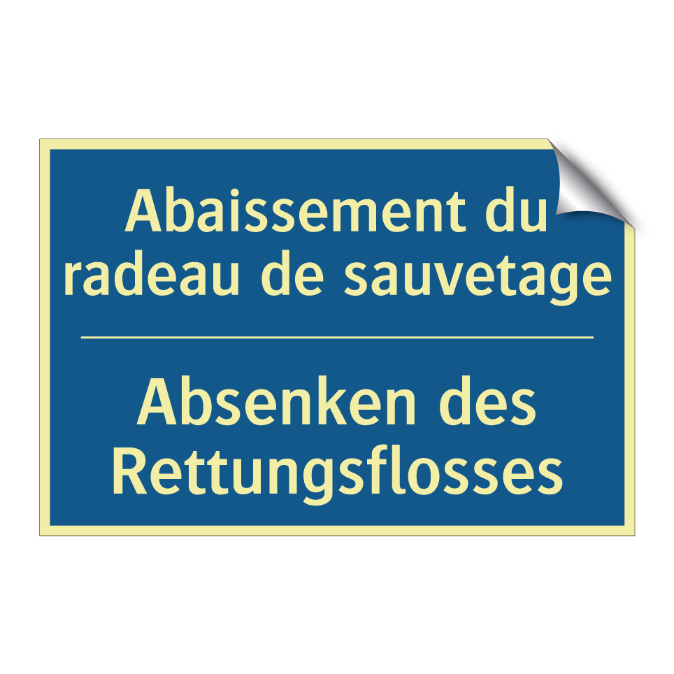 Absenken des Rettungsflosses - Abaissement du radeau de sauvetage /.../
