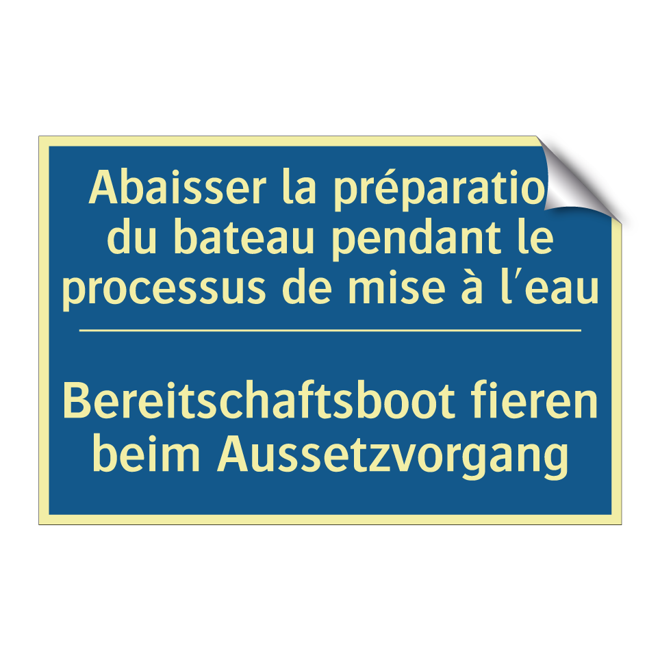 Bereitschaftsboot fieren beim  /.../ - Abaisser la préparation du bateau  /.../