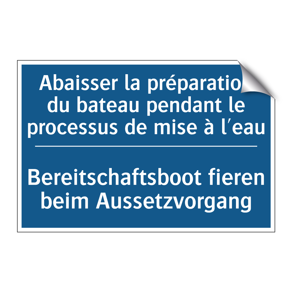 Bereitschaftsboot fieren beim  /.../ - Abaisser la préparation du bateau  /.../