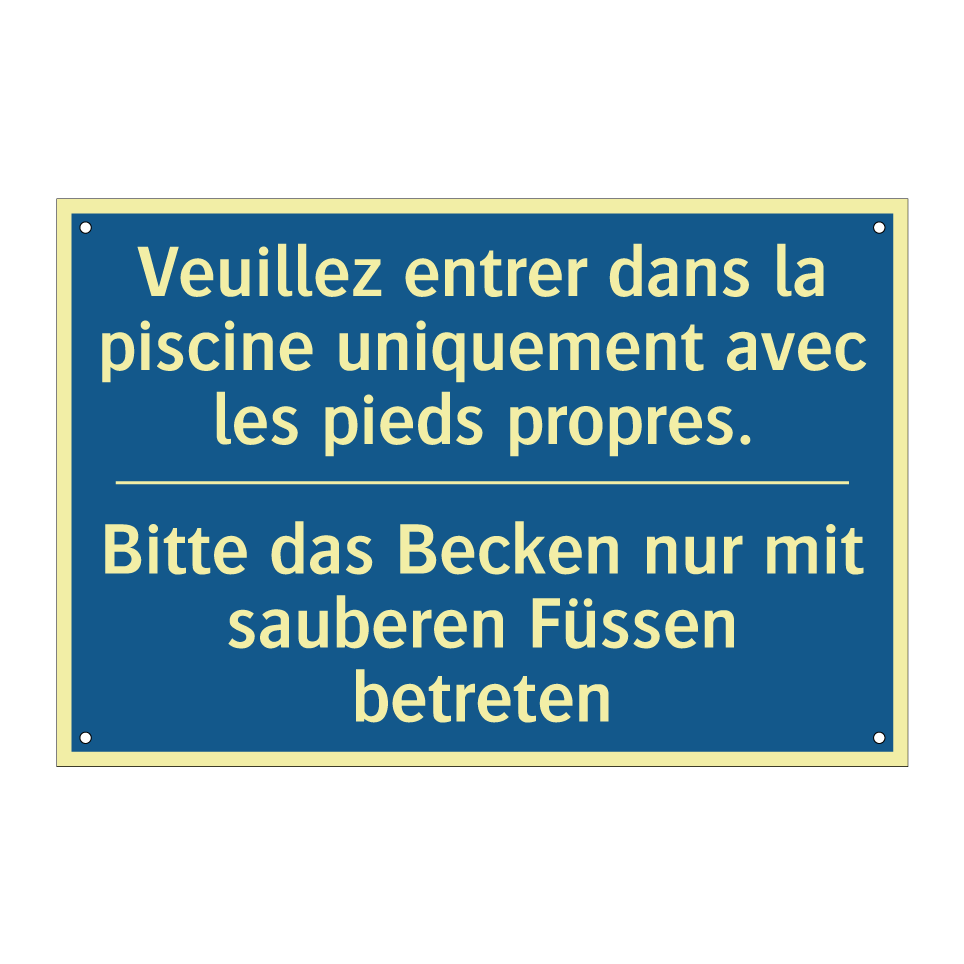 Bitte das Becken nur mit sauberen  /.../ - Veuillez entrer dans la piscine  /.../