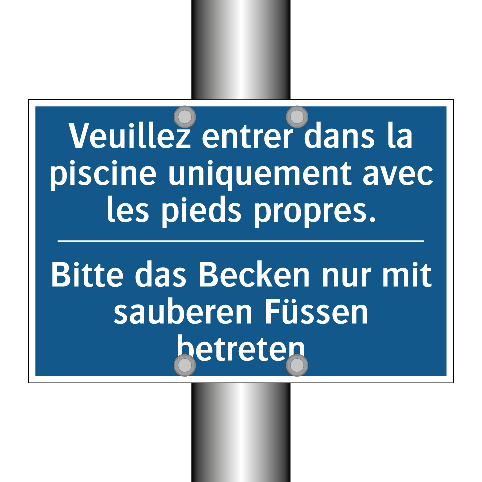 Bitte das Becken nur mit sauberen  /.../ - Veuillez entrer dans la piscine  /.../