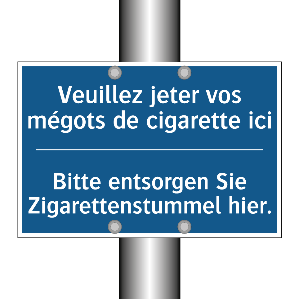 Bitte entsorgen Sie Zigarettenstummel  /.../ - Veuillez jeter vos mégots de cigarette  /.../