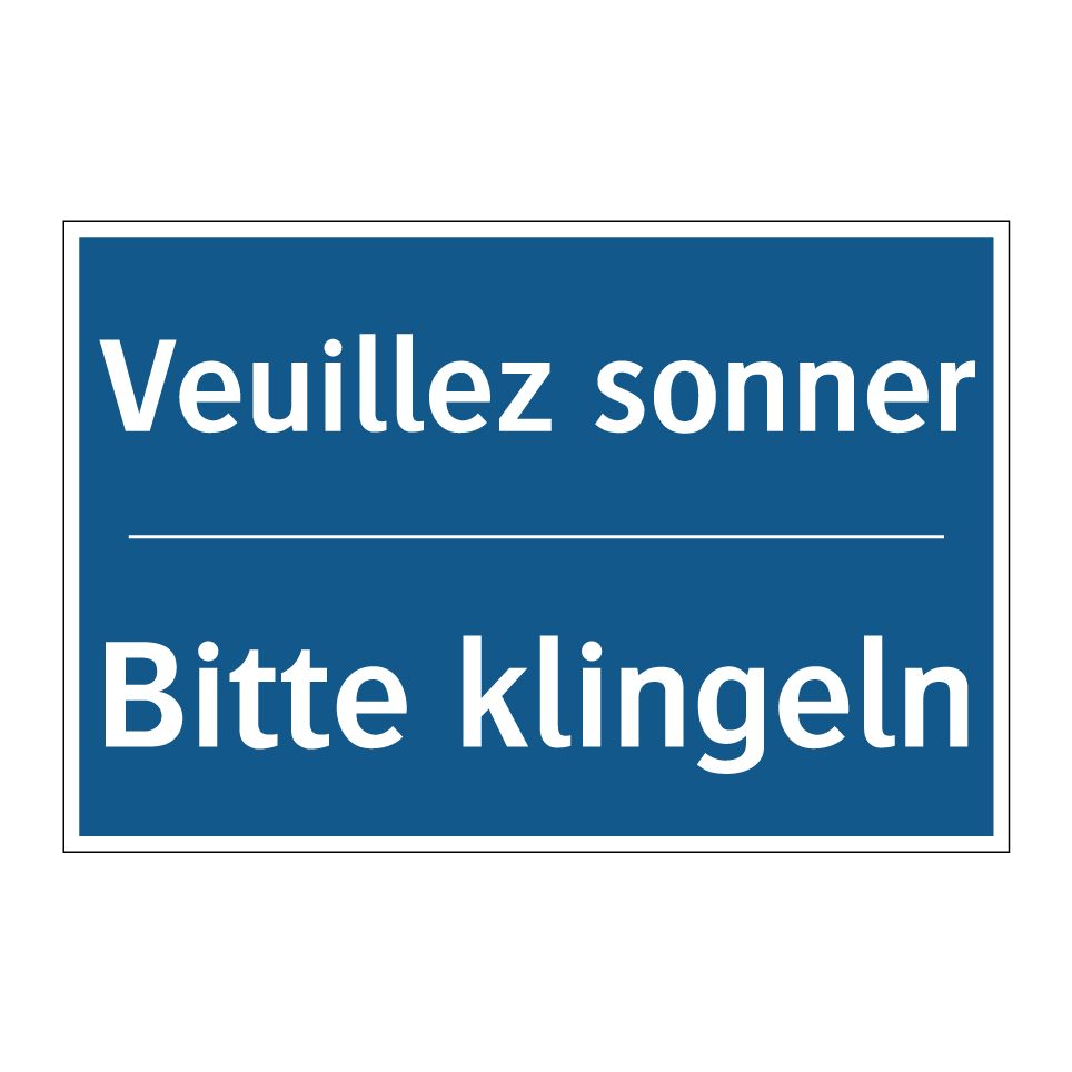 Bitte klingeln - Veuillez sonner