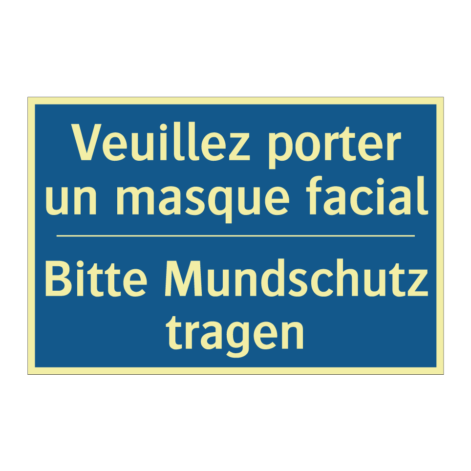 Bitte Mundschutz tragen - Veuillez porter un masque facial /.../