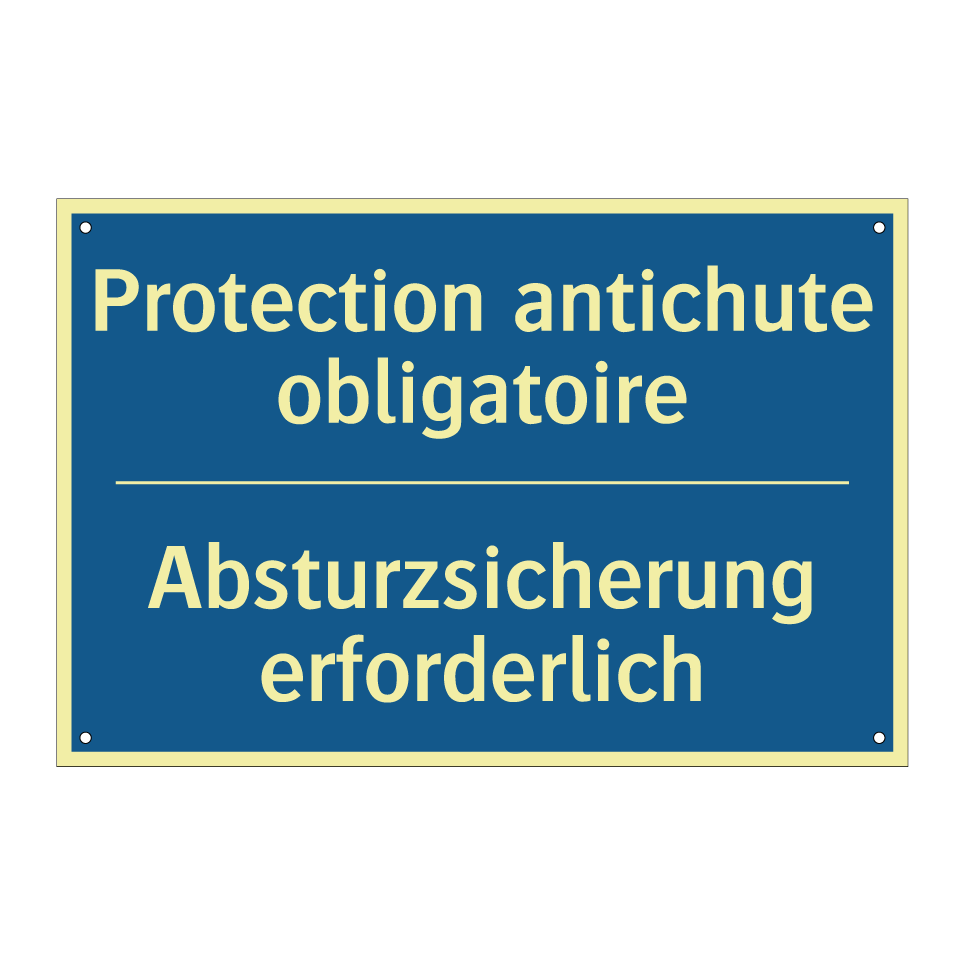 Absturzsicherung erforderlich - Protection antichute obligatoire /.../