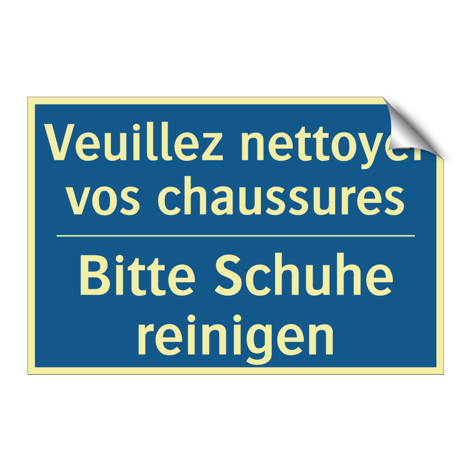 Bitte Schuhe reinigen - Veuillez nettoyer vos chaussures /.../