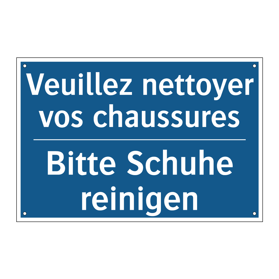 Bitte Schuhe reinigen - Veuillez nettoyer vos chaussures /.../