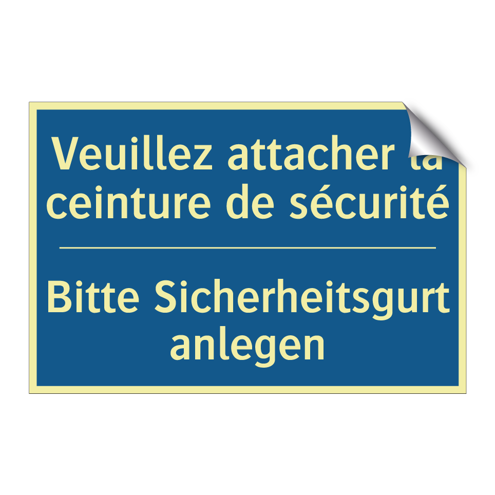 Bitte Sicherheitsgurt anlegen - Veuillez attacher la ceinture  /.../