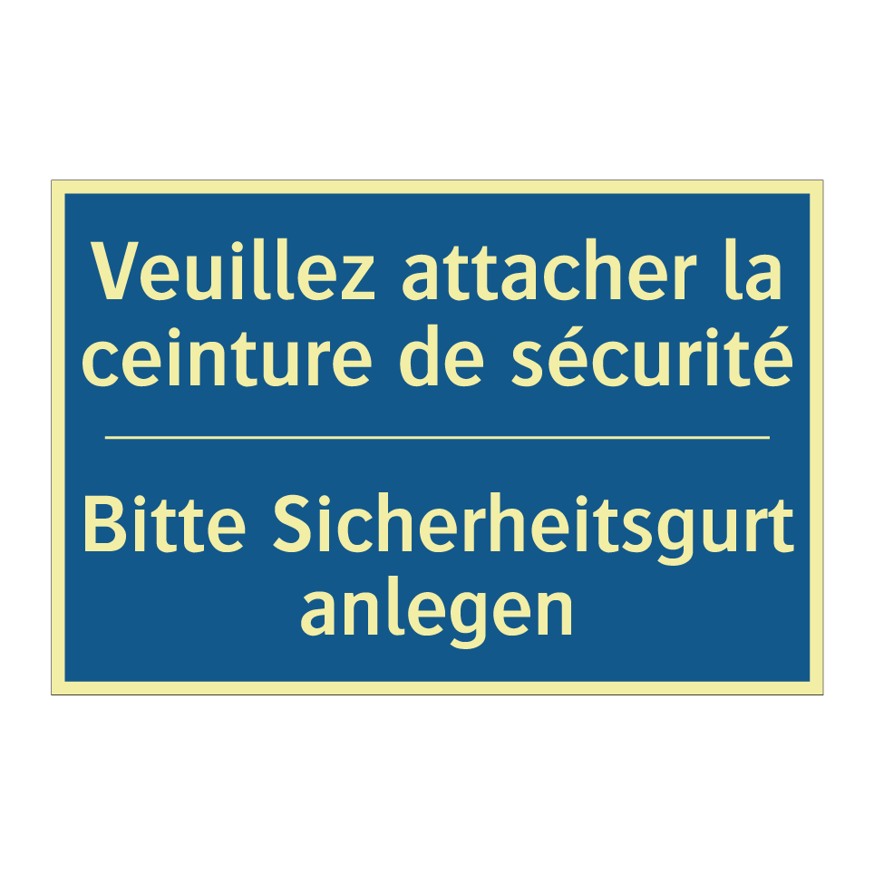Bitte Sicherheitsgurt anlegen - Veuillez attacher la ceinture  /.../