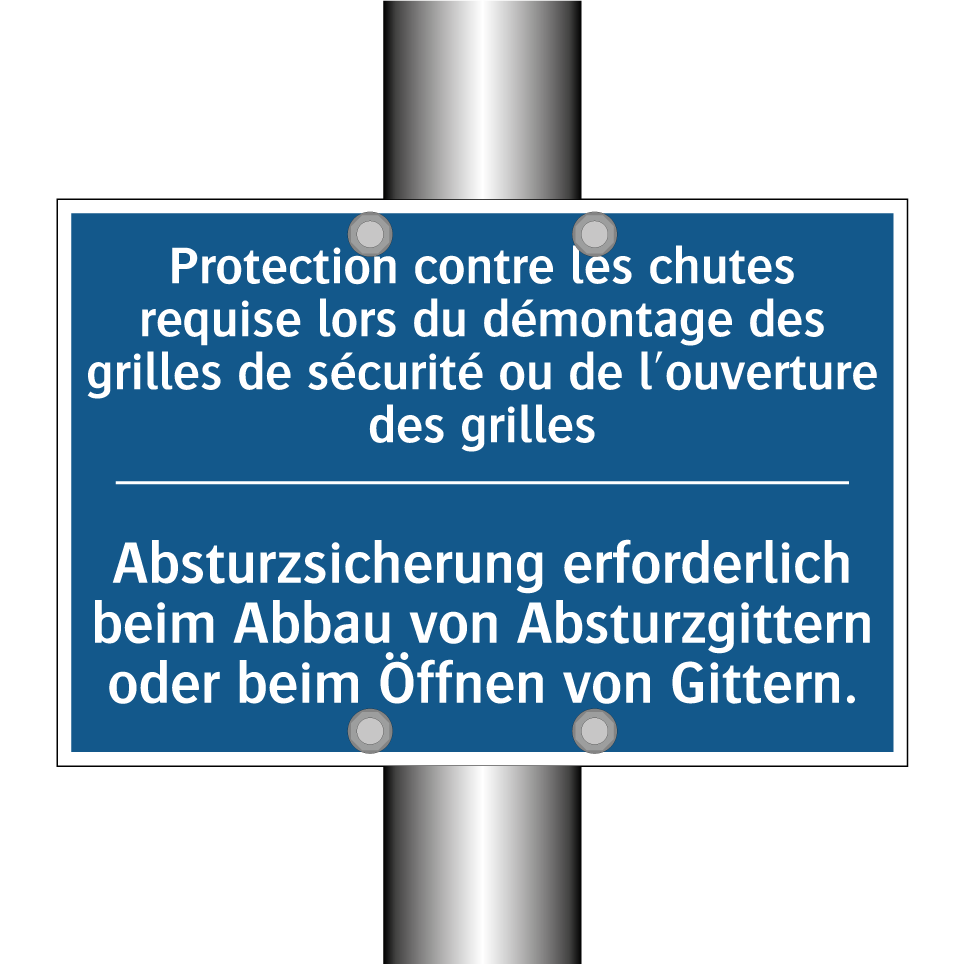 Absturzsicherung erforderlich  /.../ - Protection contre les chutes requise  /.../