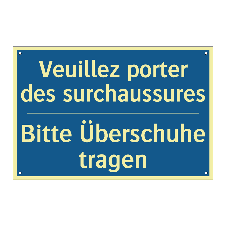 Bitte Überschuhe tragen - Veuillez porter des surchaussures /.../