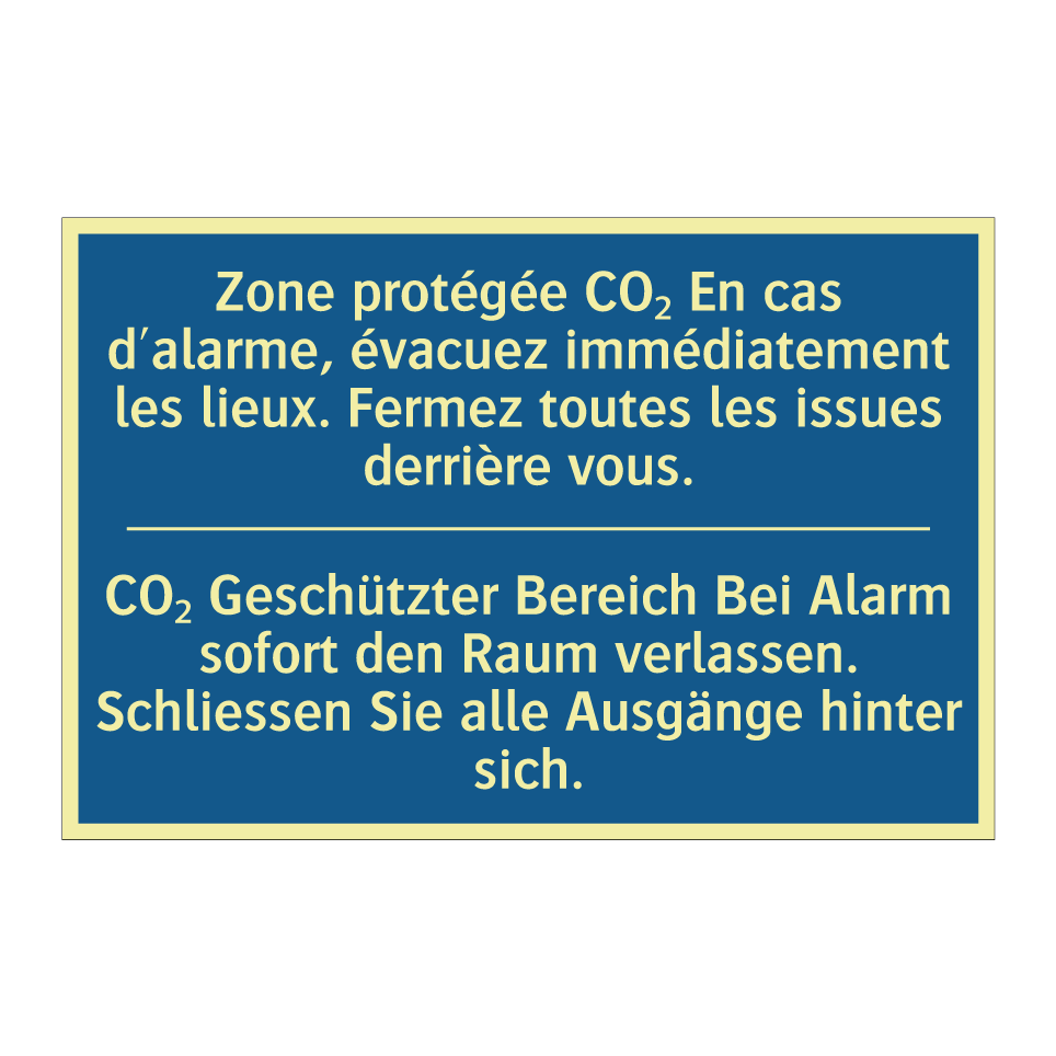 CO₂ Geschützter Bereich Bei Alarm  /.../ - Zone protégée CO₂ En cas d'alarme,  /.../