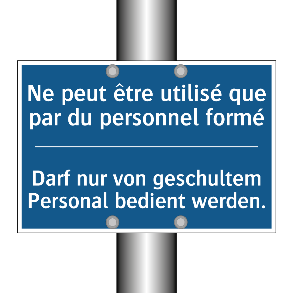 Darf nur von geschultem Personal  /.../ - Ne peut être utilisé que par du  /.../