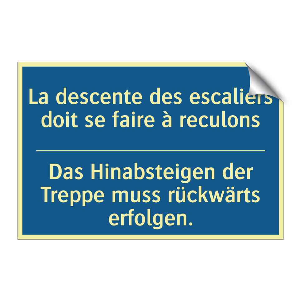 Das Hinabsteigen der Treppe muss  /.../ - La descente des escaliers doit  /.../