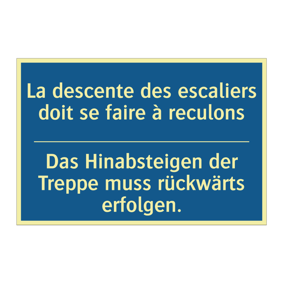 Das Hinabsteigen der Treppe muss  /.../ - La descente des escaliers doit  /.../