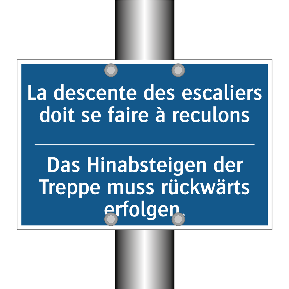 Das Hinabsteigen der Treppe muss  /.../ - La descente des escaliers doit  /.../