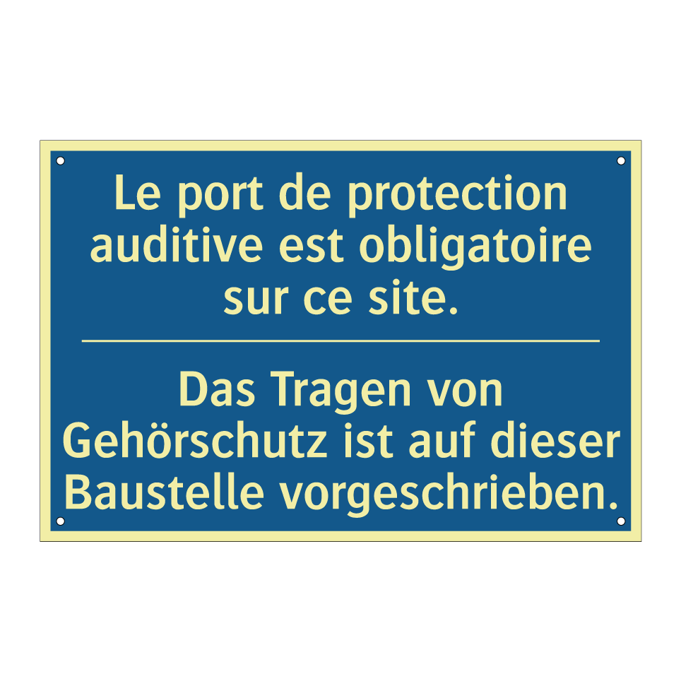 Das Tragen von Gehörschutz ist  /.../ - Le port de protection auditive  /.../