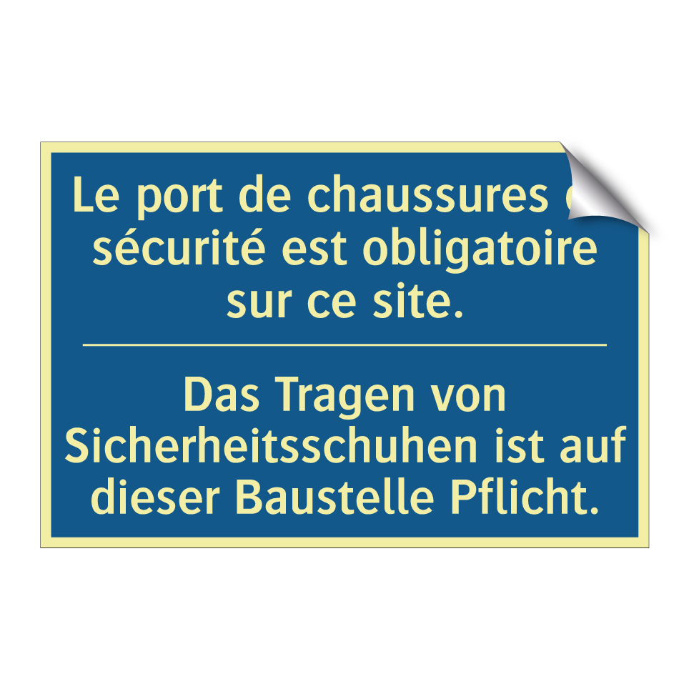 Das Tragen von Sicherheitsschuhen  /.../ - Le port de chaussures de sécurité  /.../