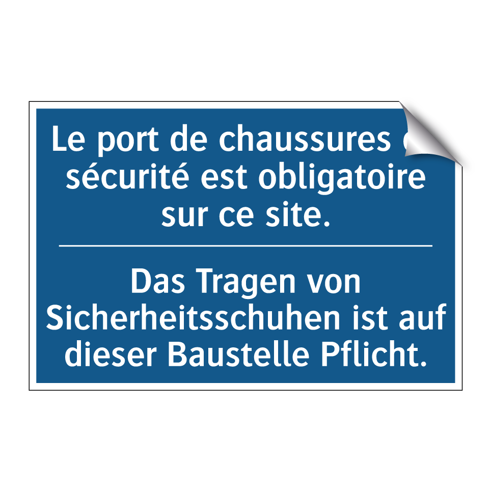 Das Tragen von Sicherheitsschuhen  /.../ - Le port de chaussures de sécurité  /.../