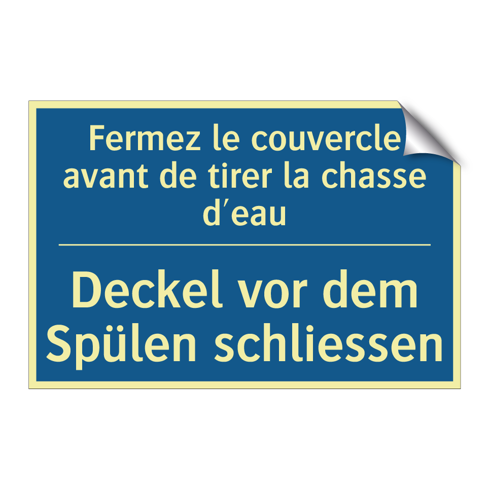 Deckel vor dem Spülen schliessen /.../ - Fermez le couvercle avant de tirer  /.../