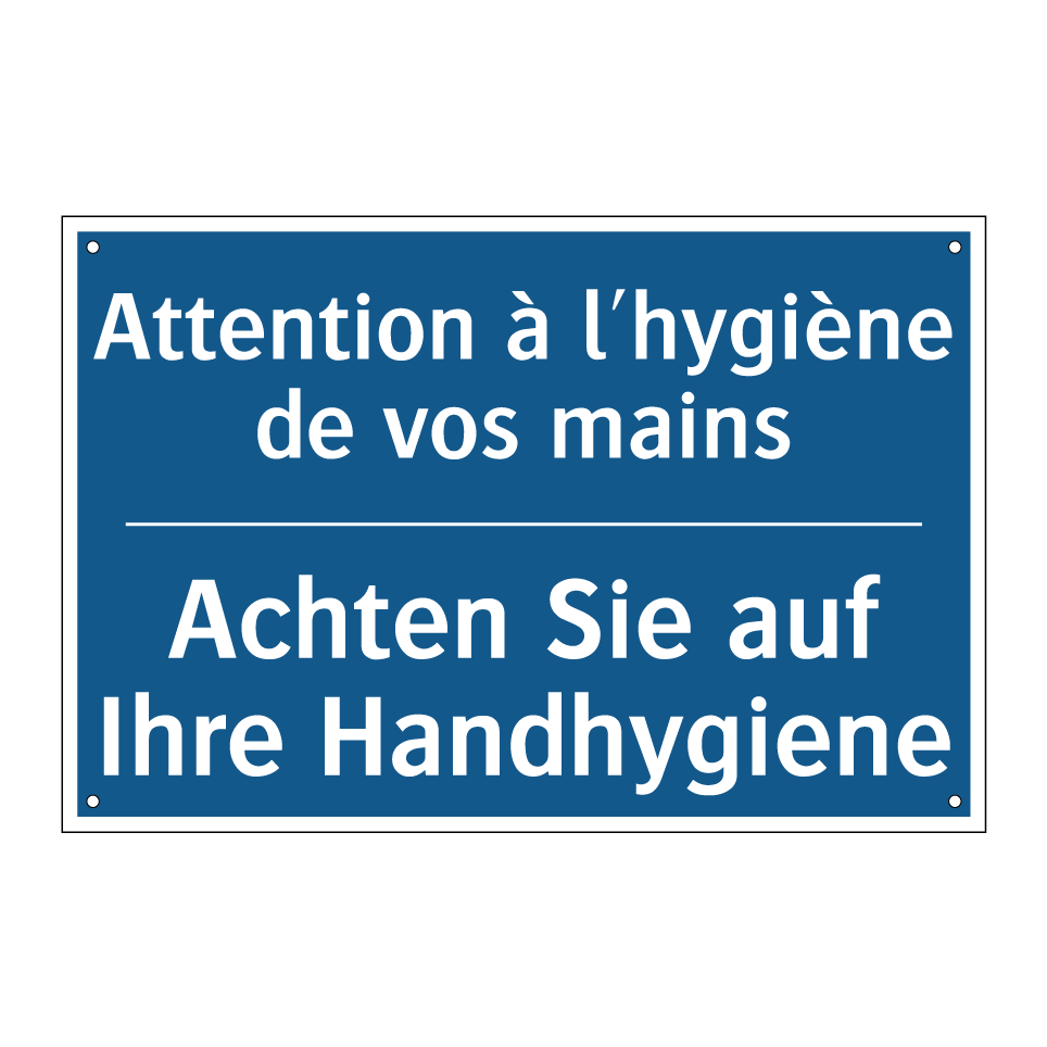 Achten Sie auf Ihre Handhygiene /.../ - Attention à l'hygiène de vos mains /.../