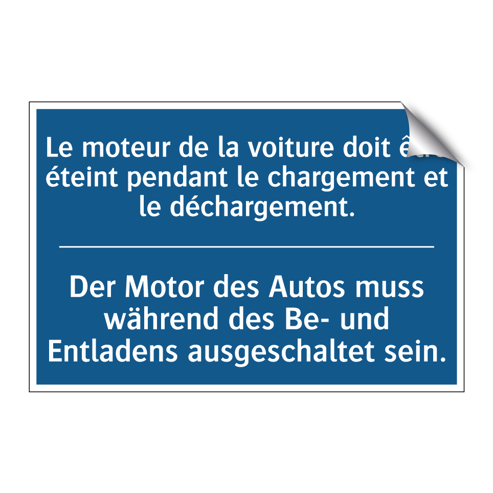 Der Motor des Autos muss während  /.../ - Le moteur de la voiture doit être  /.../