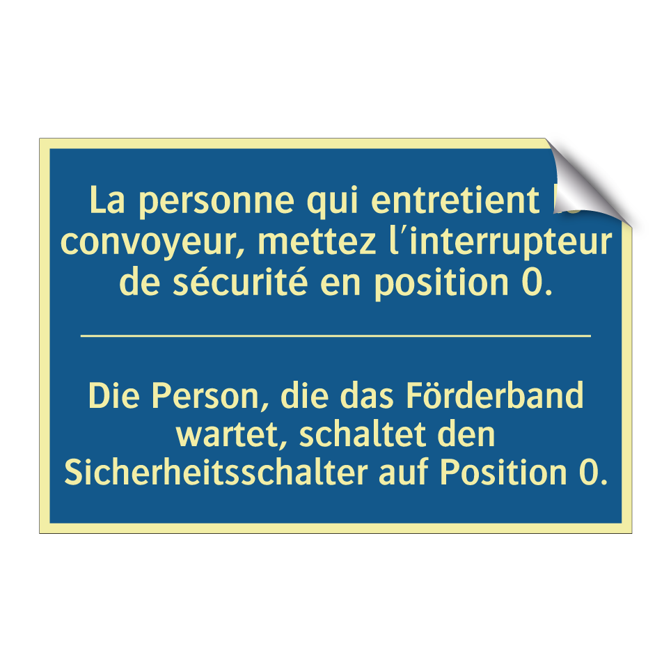 Die Person, die das Förderband  /.../ - La personne qui entretient le  /.../