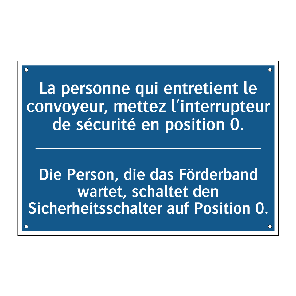 Die Person, die das Förderband  /.../ - La personne qui entretient le  /.../