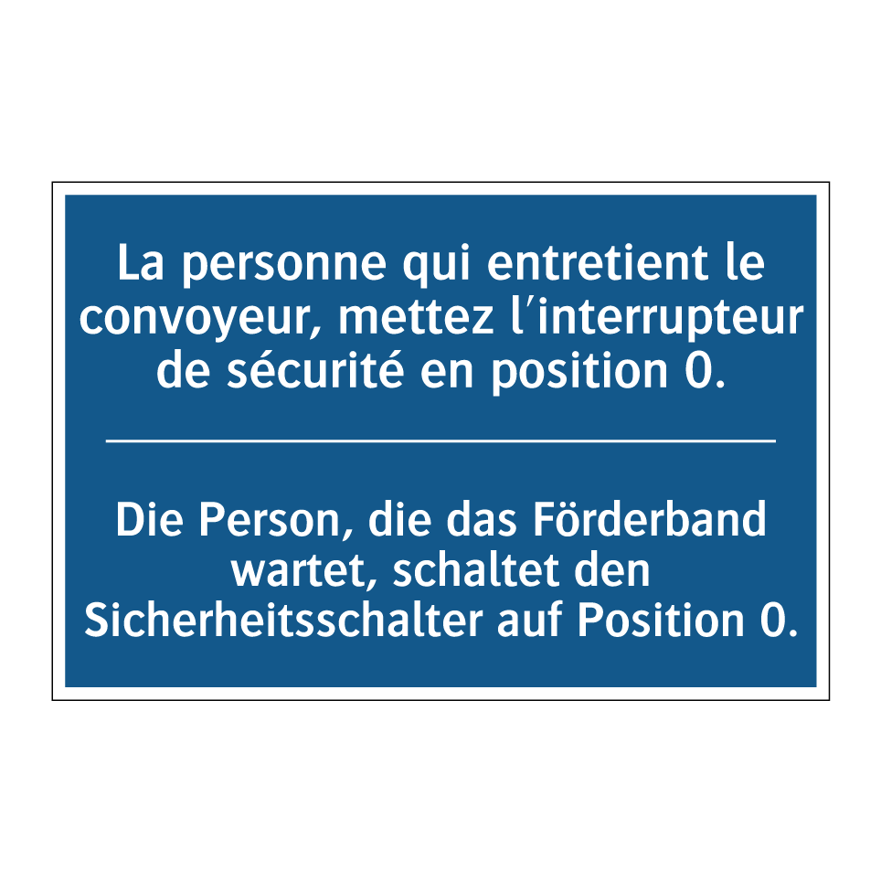 Die Person, die das Förderband  /.../ - La personne qui entretient le  /.../
