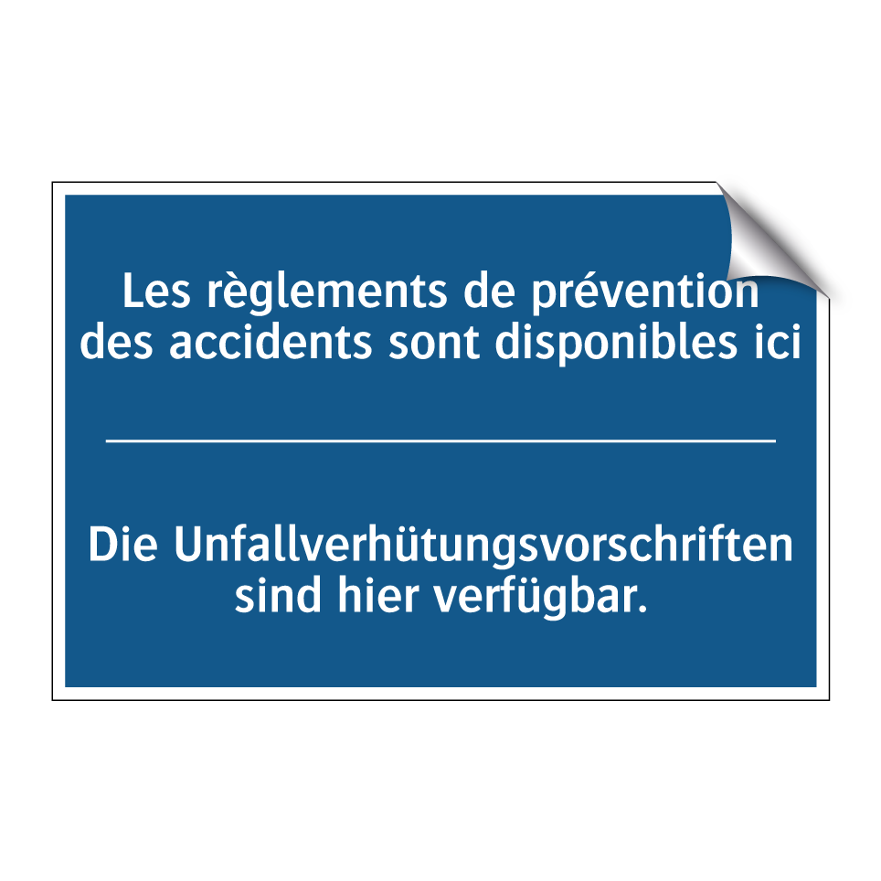 Die Unfallverhütungsvorschriften  /.../ - Les règlements de prévention des  /.../