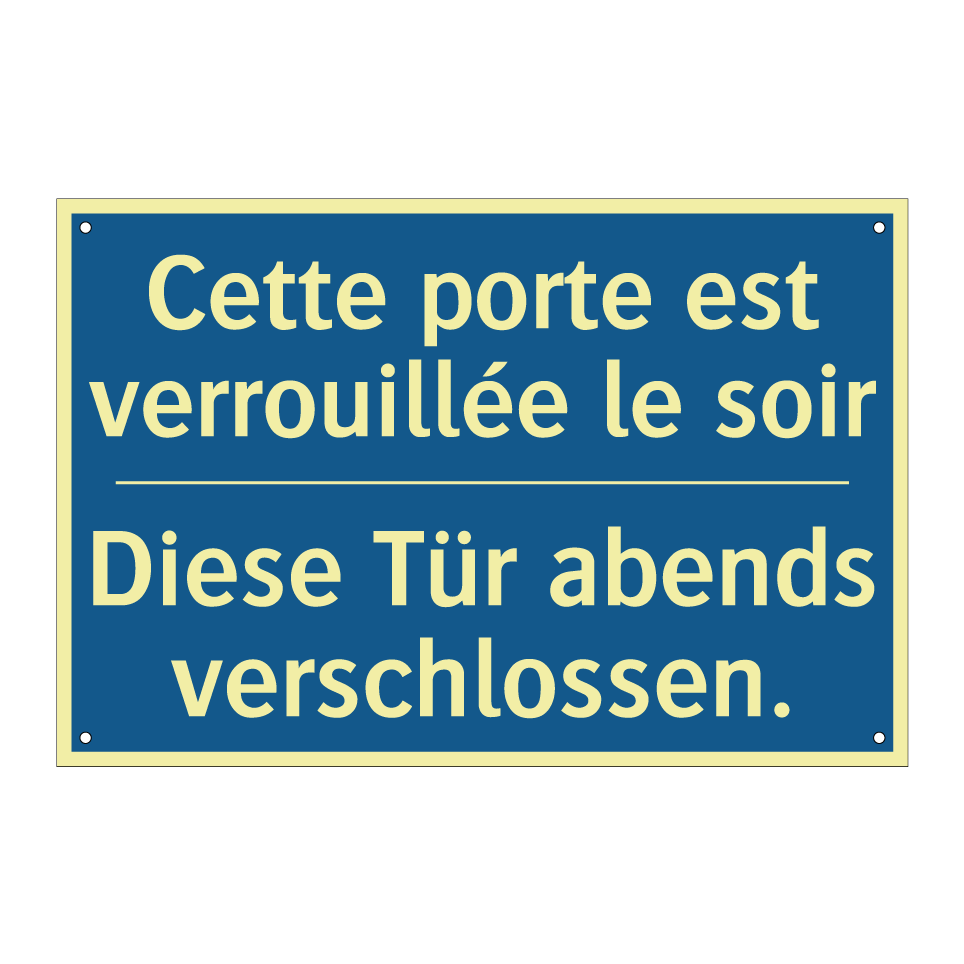 Diese Tür abends verschlossen. - Cette porte est verrouillée le  /.../