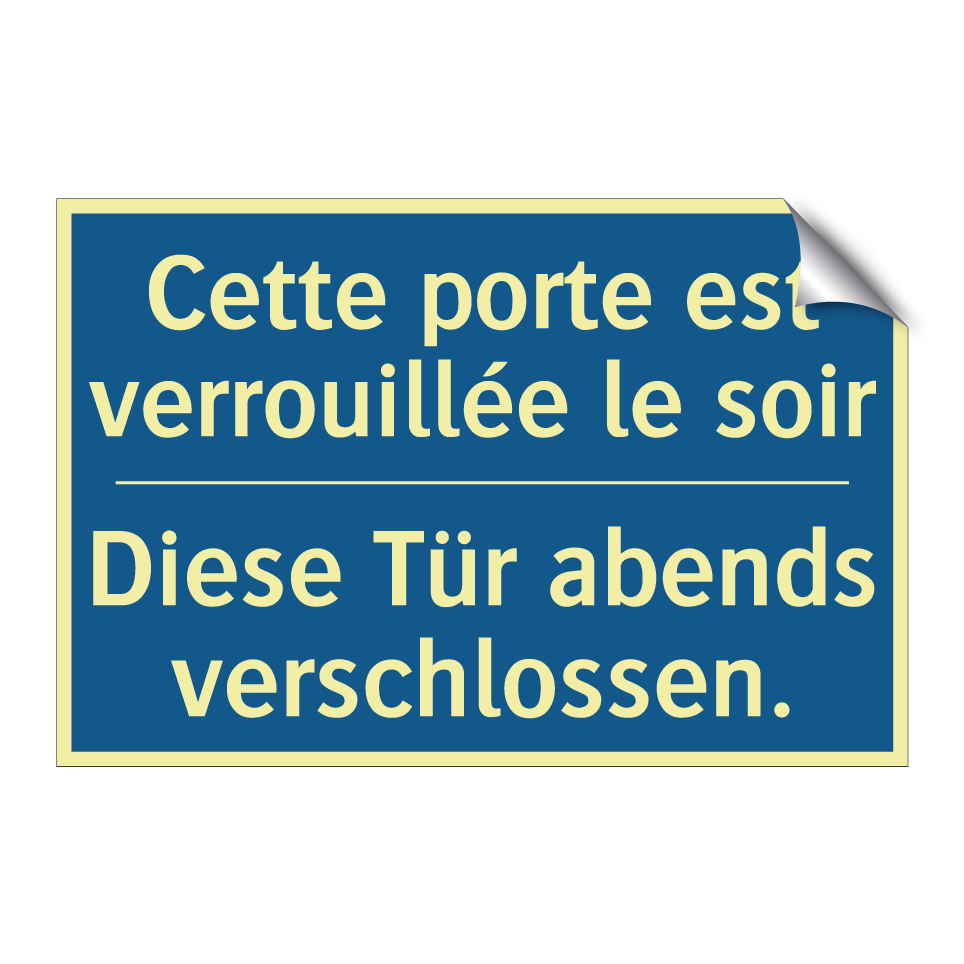 Diese Tür abends verschlossen. - Cette porte est verrouillée le  /.../