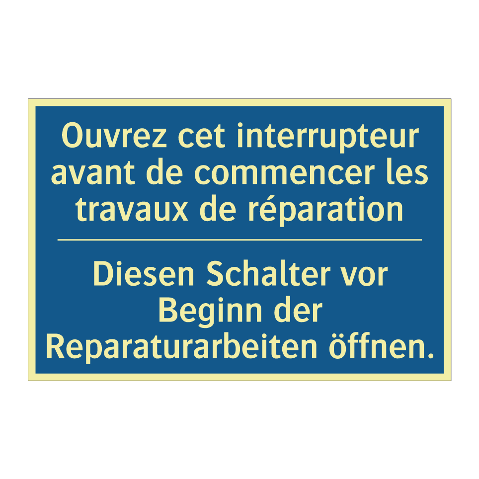 Diesen Schalter vor Beginn der  /.../ - Ouvrez cet interrupteur avant  /.../