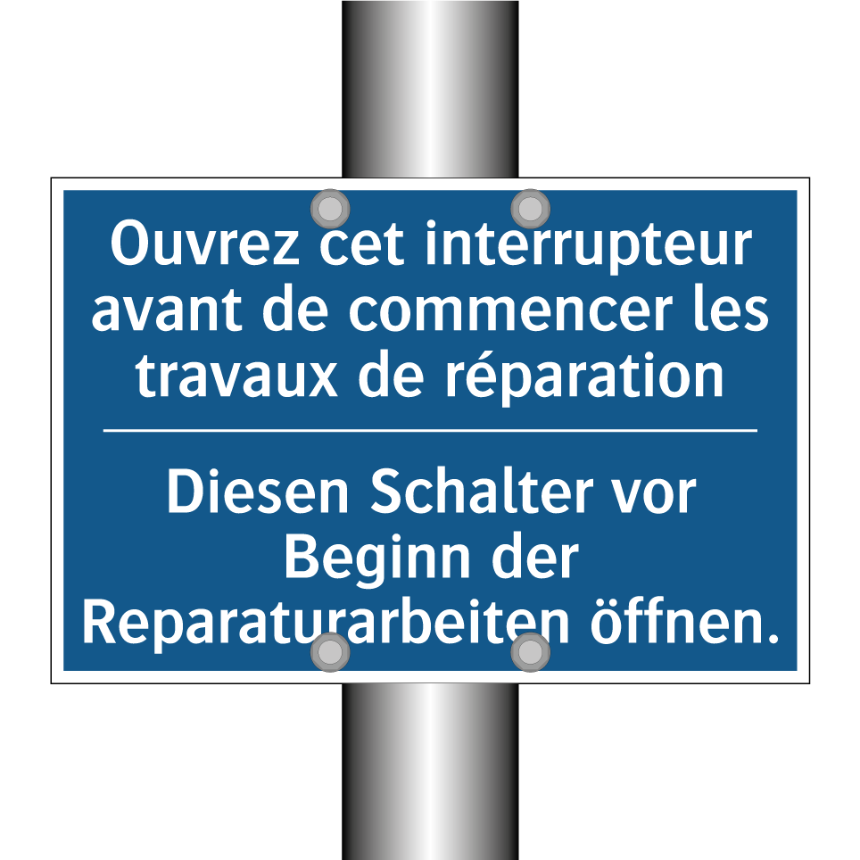 Diesen Schalter vor Beginn der  /.../ - Ouvrez cet interrupteur avant  /.../