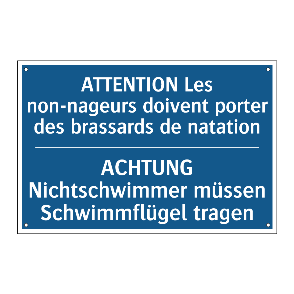 ACHTUNG Nichtschwimmer müssen  /.../ - ATTENTION Les non-nageurs doivent  /.../