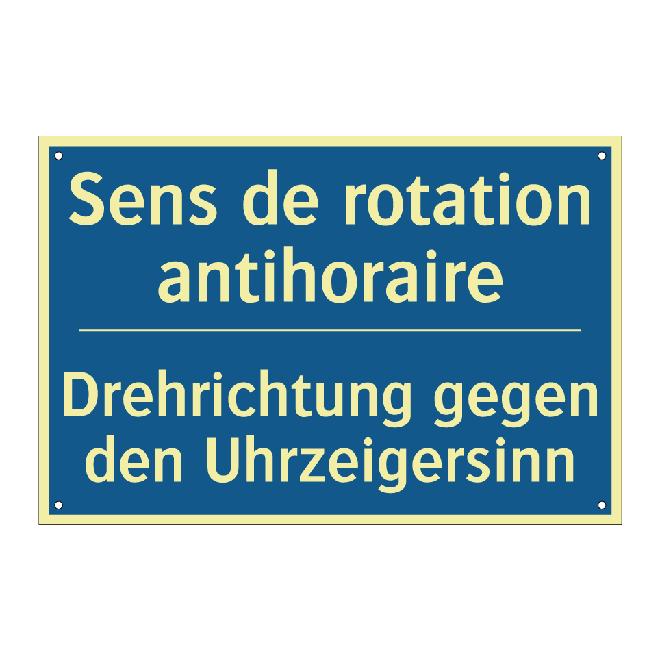 Drehrichtung gegen den Uhrzeigersinn /.../ - Sens de rotation antihoraire