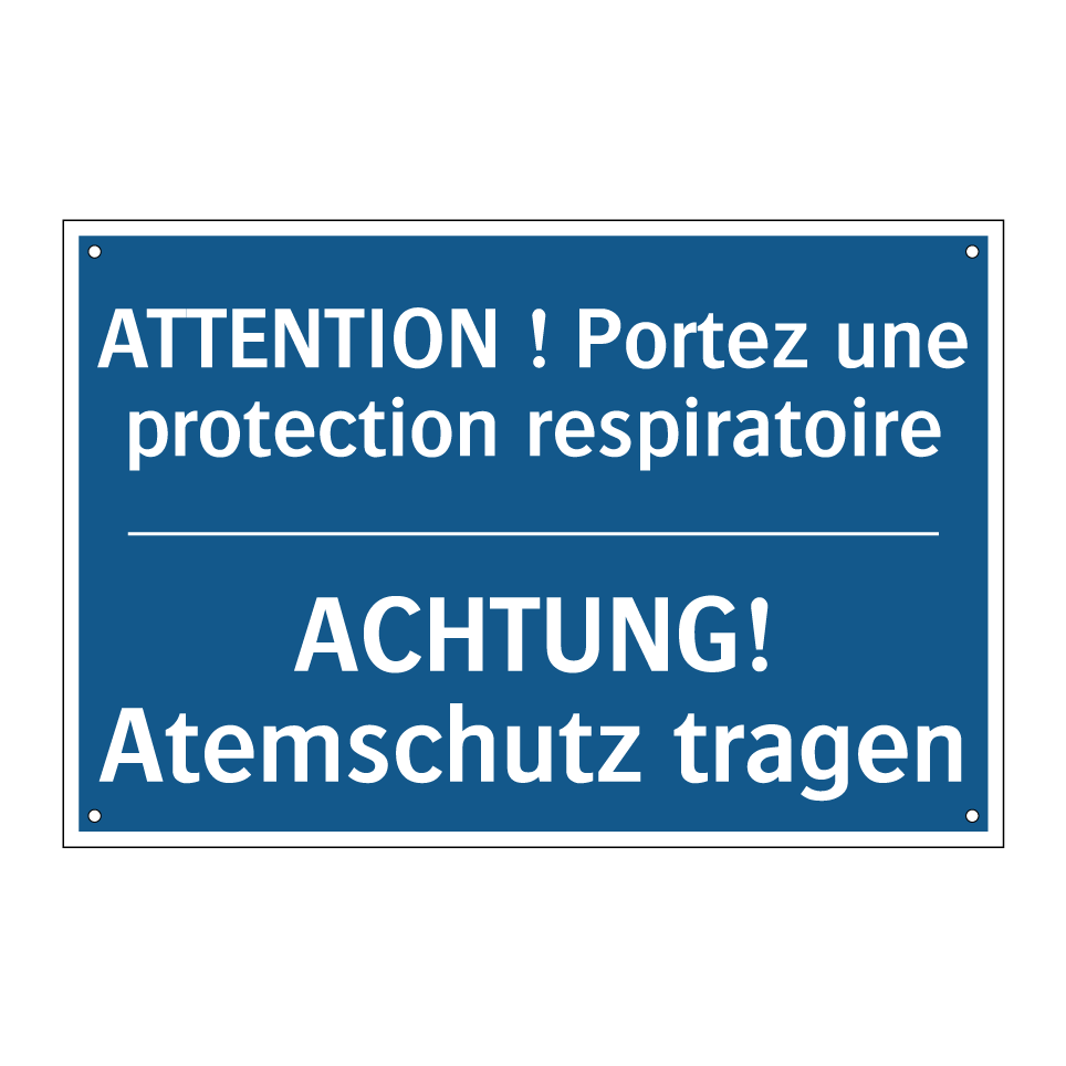 ACHTUNG! Atemschutz tragen - ATTENTION ! Portez une protection  /.../