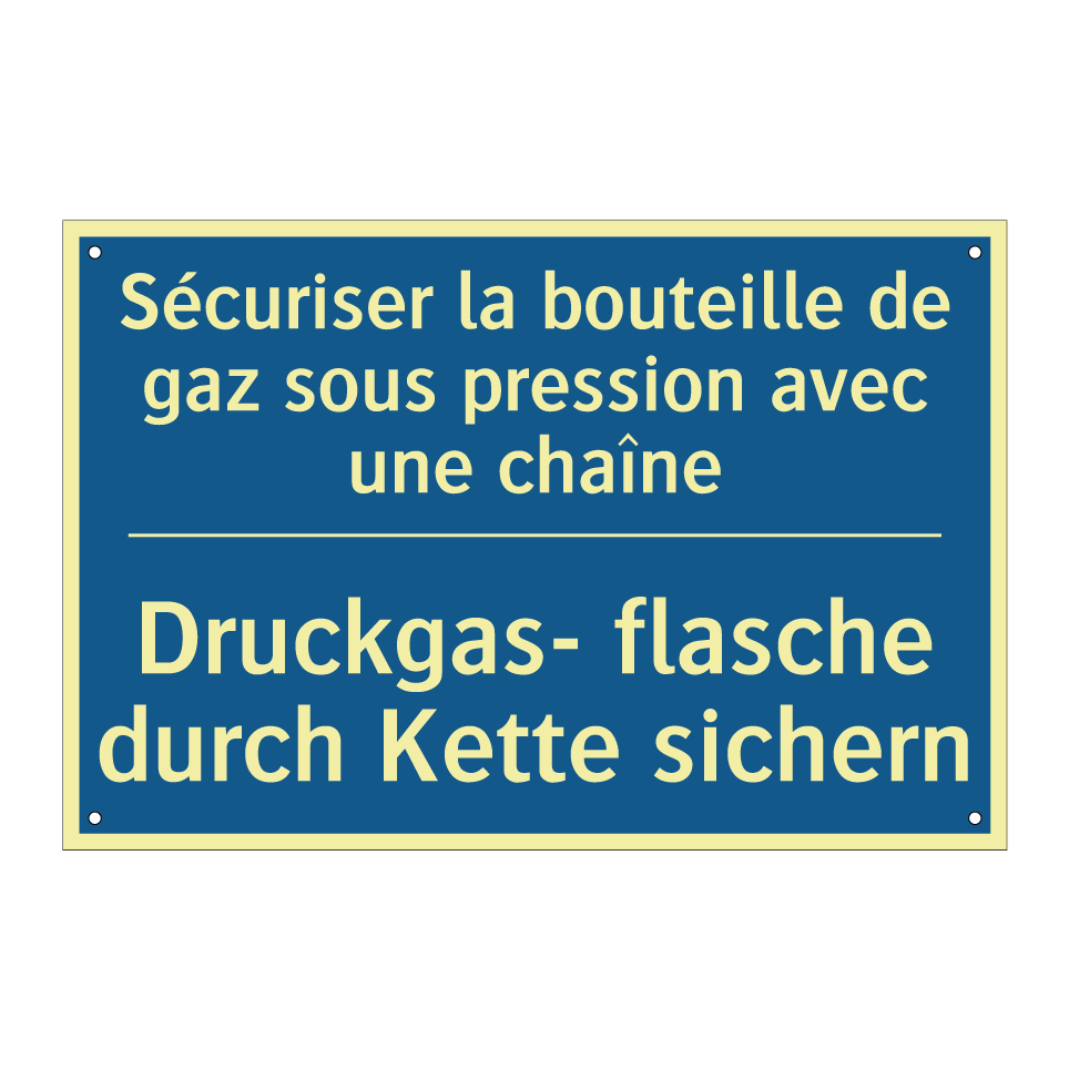 Druckgas- flasche durch Kette  /.../ - Sécuriser la bouteille de gaz  /.../