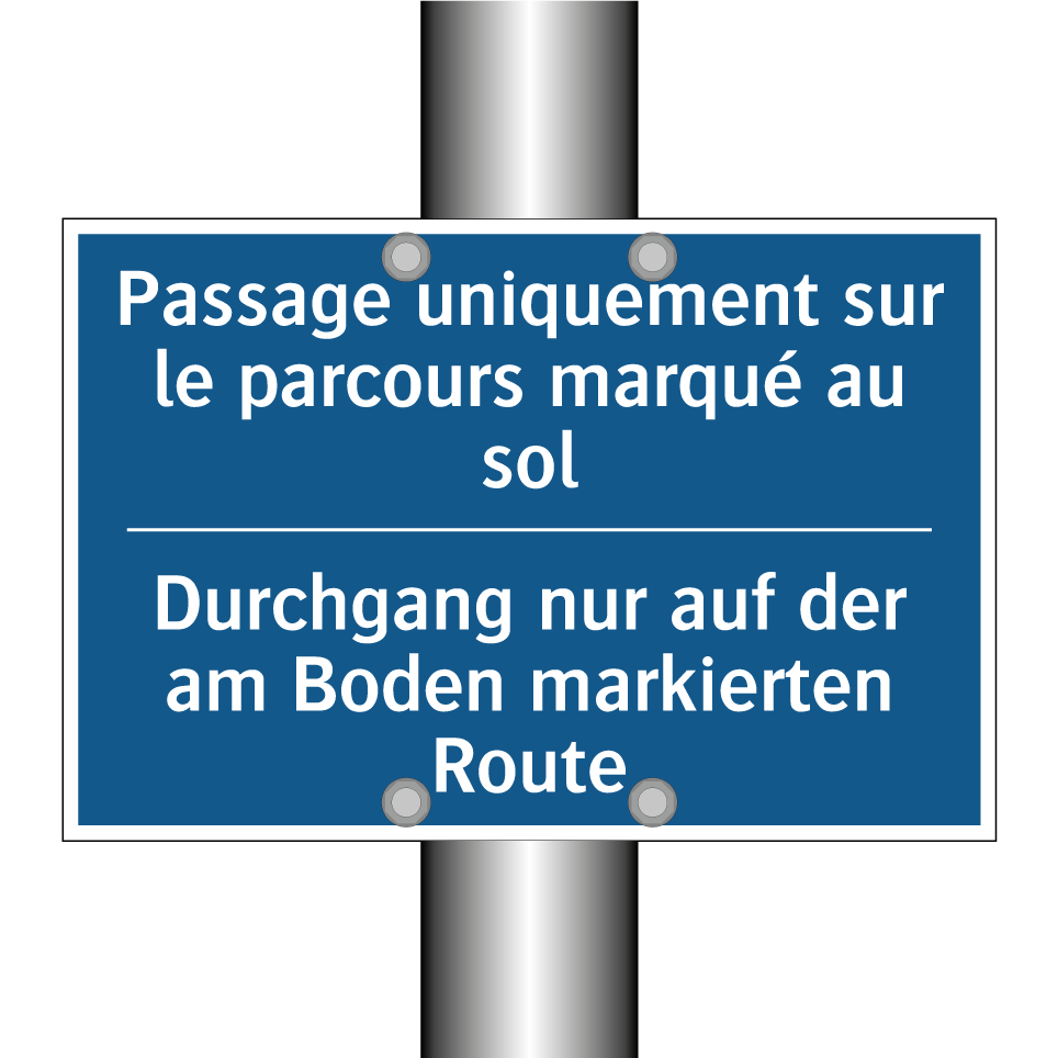 Durchgang nur auf der am Boden  /.../ - Passage uniquement sur le parcours  /.../