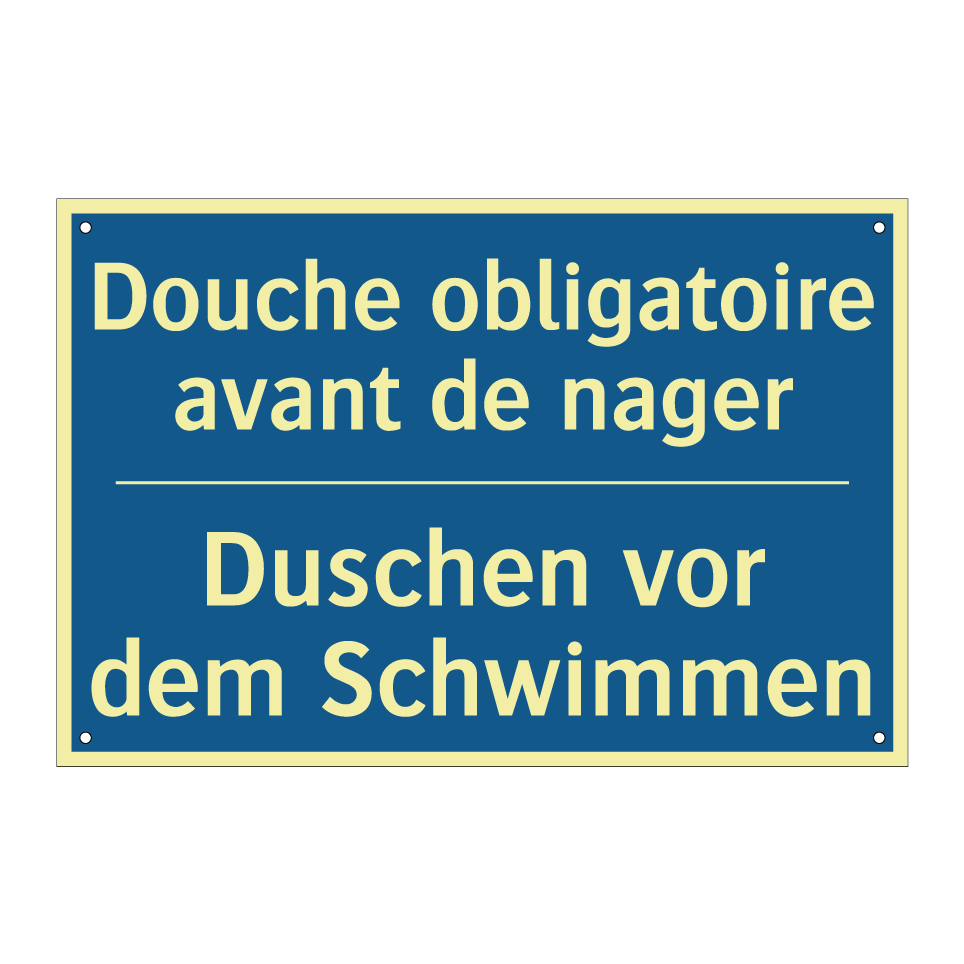Duschen vor dem Schwimmen - Douche obligatoire avant de nager /.../
