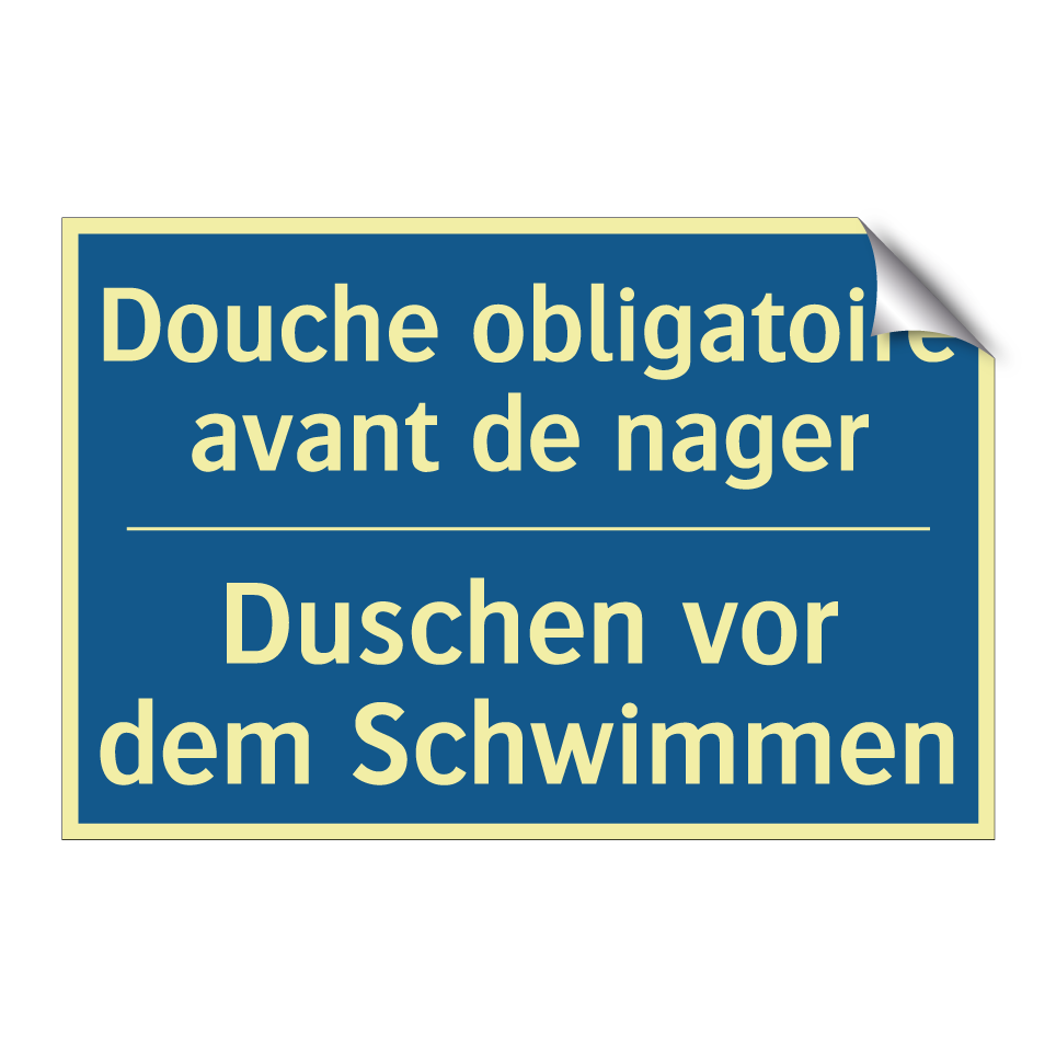 Duschen vor dem Schwimmen - Douche obligatoire avant de nager /.../