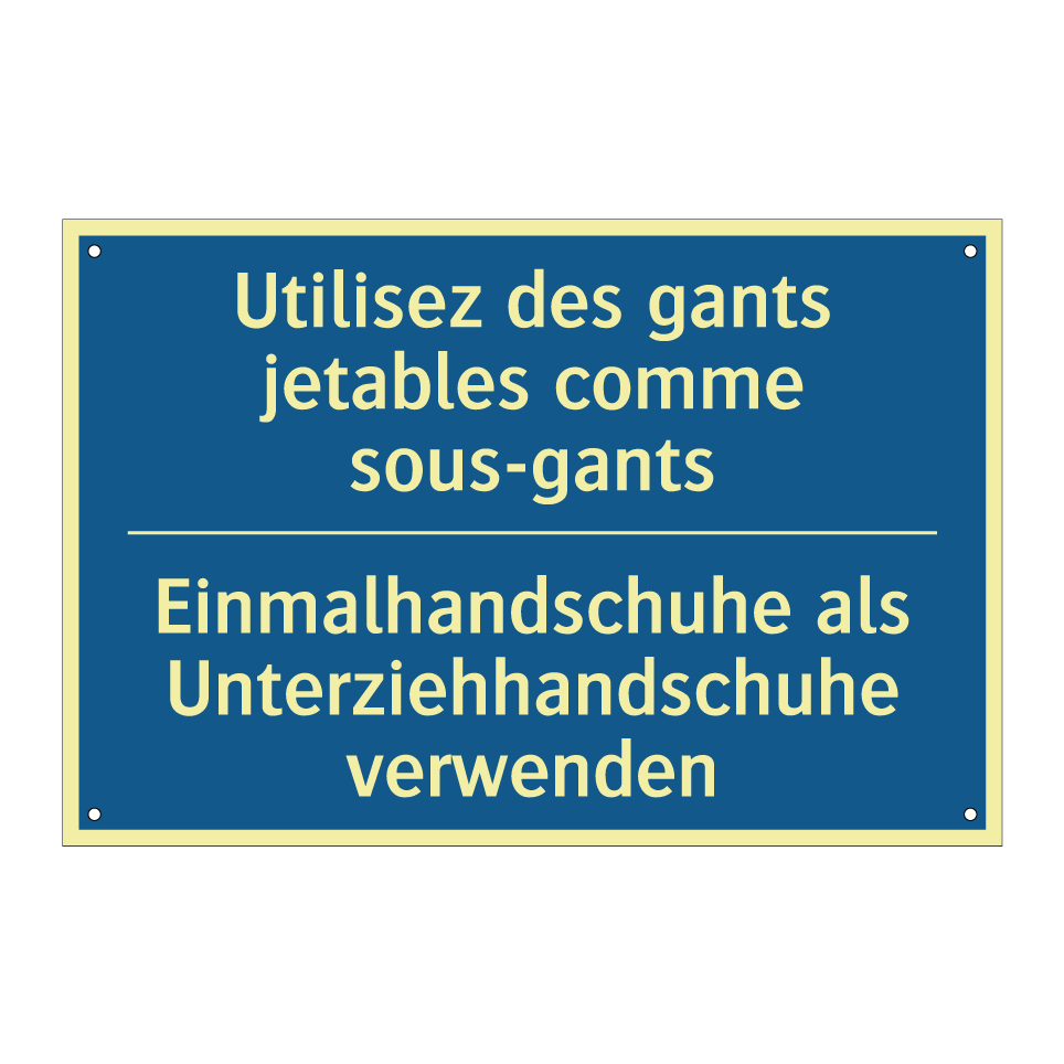 Einmalhandschuhe als Unterziehhandschuhe  /.../ - Utilisez des gants jetables comme  /.../