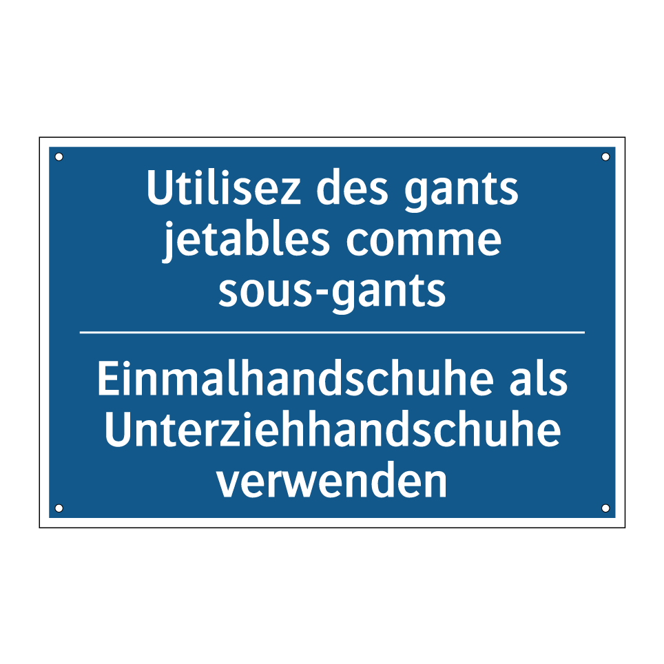 Einmalhandschuhe als Unterziehhandschuhe  /.../ - Utilisez des gants jetables comme  /.../