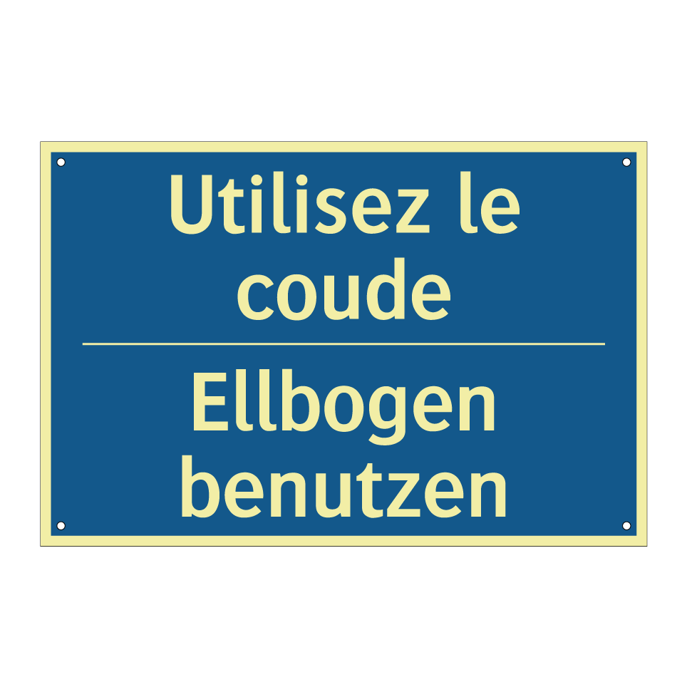 Ellbogen benutzen - Utilisez le coude