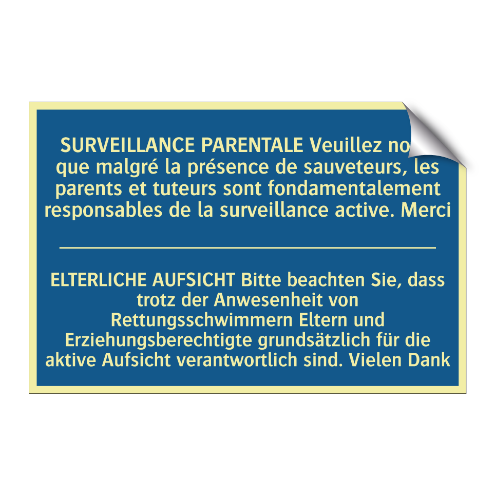 ELTERLICHE AUFSICHT Bitte beachten  /.../ - SURVEILLANCE PARENTALE Veuillez  /.../