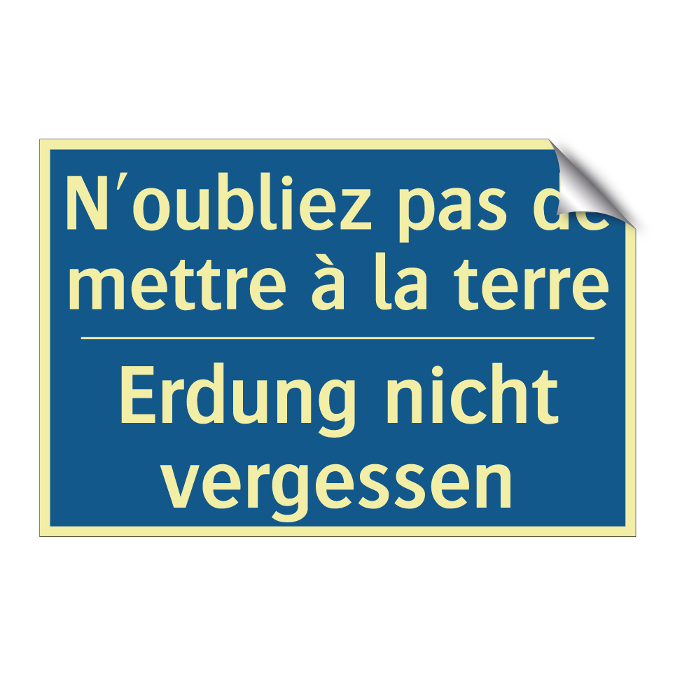 Erdung nicht vergessen - N'oubliez pas de mettre à la terre /.../