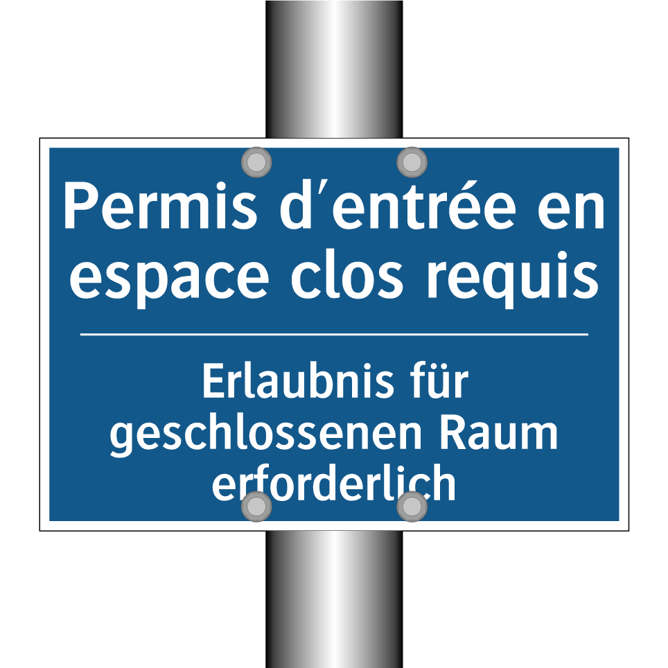 Erlaubnis für geschlossenen Raum  /.../ - Permis d'entrée en espace clos  /.../