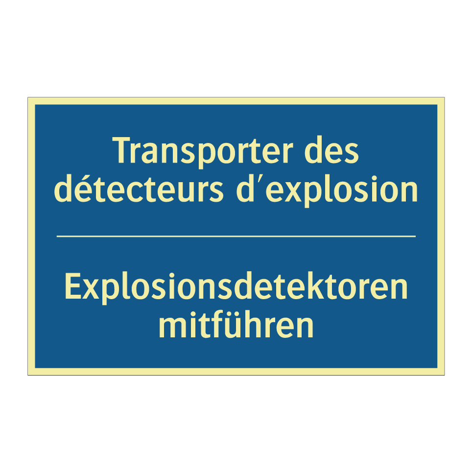Explosionsdetektoren mitführen - Transporter des détecteurs d'explosion /.../