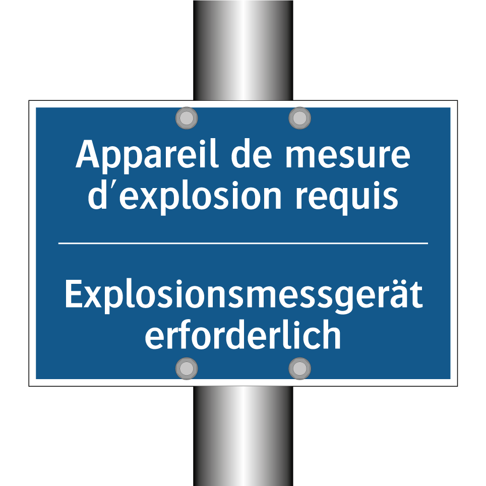 Explosionsmessgerät erforderlich /.../ - Appareil de mesure d'explosion  /.../