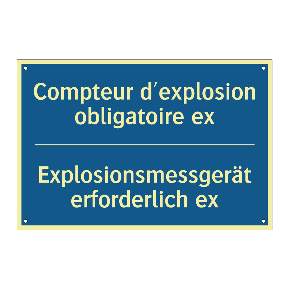 Explosionsmessgerät erforderlich  /.../ - Compteur d'explosion obligatoire  /.../
